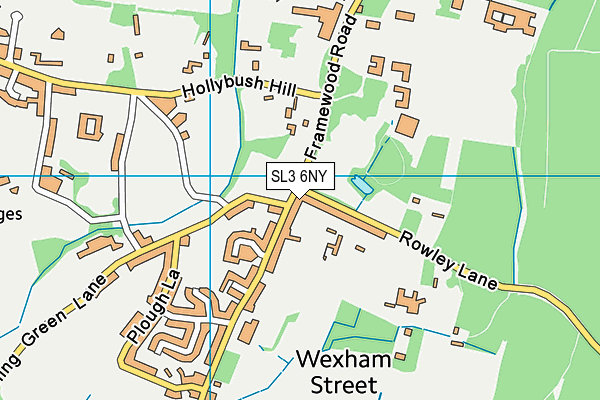 SL3 6NY map - OS VectorMap District (Ordnance Survey)
