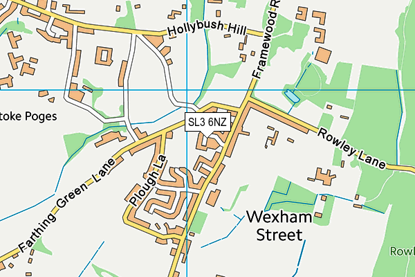 SL3 6NZ map - OS VectorMap District (Ordnance Survey)
