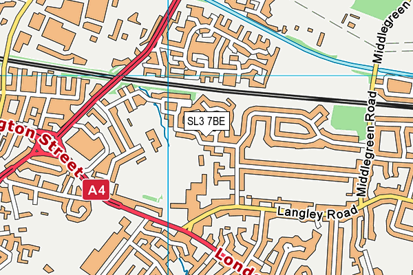 SL3 7BE map - OS VectorMap District (Ordnance Survey)