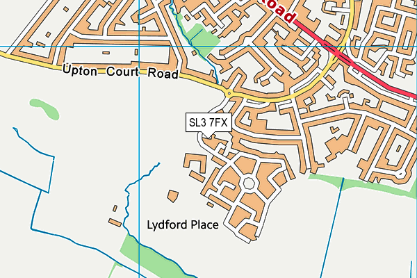SL3 7FX map - OS VectorMap District (Ordnance Survey)