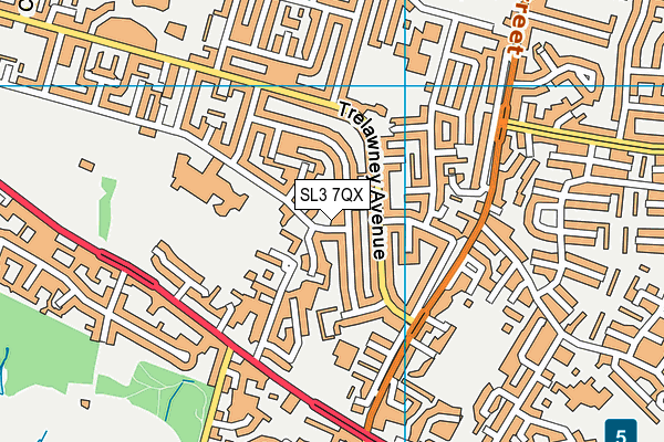 SL3 7QX map - OS VectorMap District (Ordnance Survey)