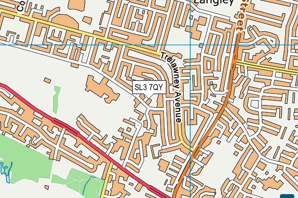 SL3 7QY map - OS VectorMap District (Ordnance Survey)