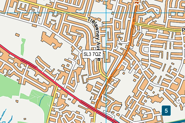 SL3 7QZ map - OS VectorMap District (Ordnance Survey)
