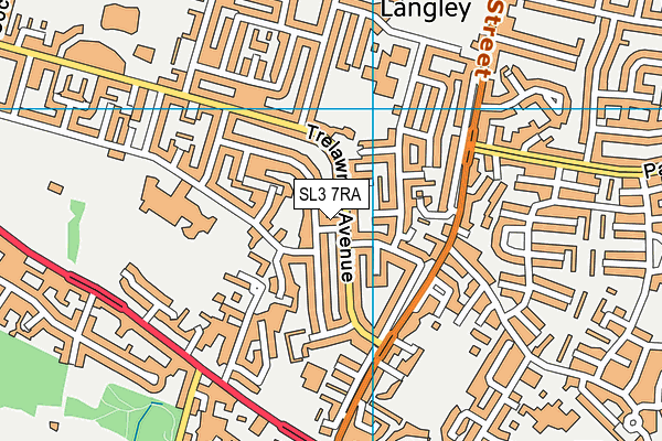 SL3 7RA map - OS VectorMap District (Ordnance Survey)