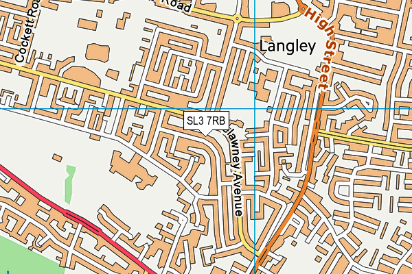 SL3 7RB map - OS VectorMap District (Ordnance Survey)