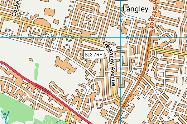 SL3 7RF map - OS VectorMap District (Ordnance Survey)