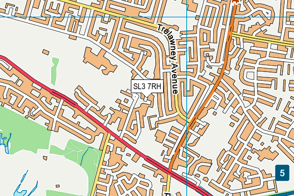 SL3 7RH map - OS VectorMap District (Ordnance Survey)