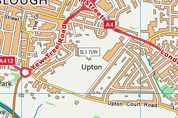 SL3 7UW map - OS VectorMap District (Ordnance Survey)