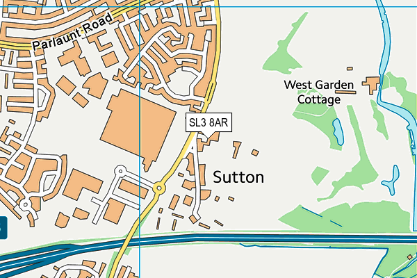 SL3 8AR map - OS VectorMap District (Ordnance Survey)