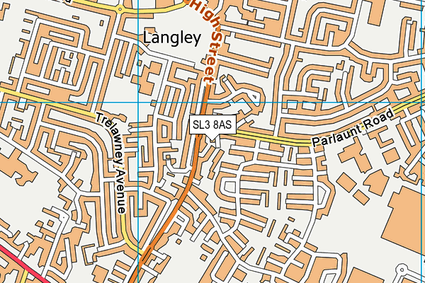 SL3 8AS map - OS VectorMap District (Ordnance Survey)