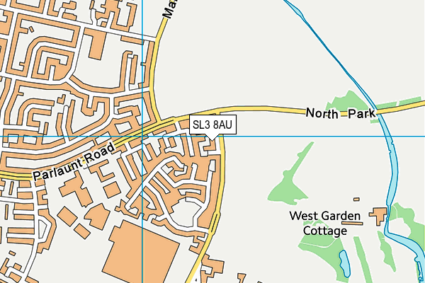 SL3 8AU map - OS VectorMap District (Ordnance Survey)