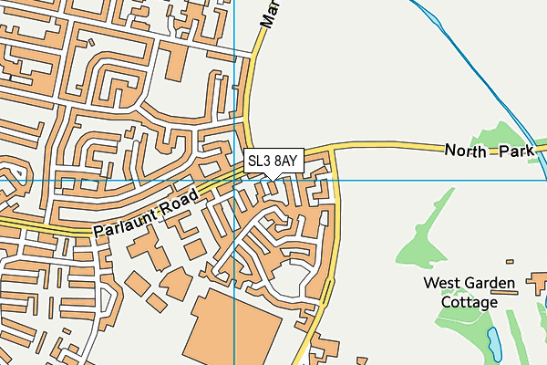 SL3 8AY map - OS VectorMap District (Ordnance Survey)