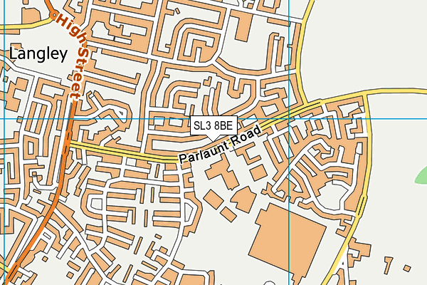 SL3 8BE map - OS VectorMap District (Ordnance Survey)