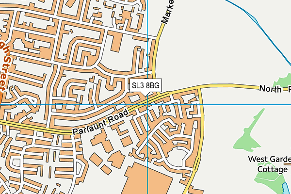 SL3 8BG map - OS VectorMap District (Ordnance Survey)