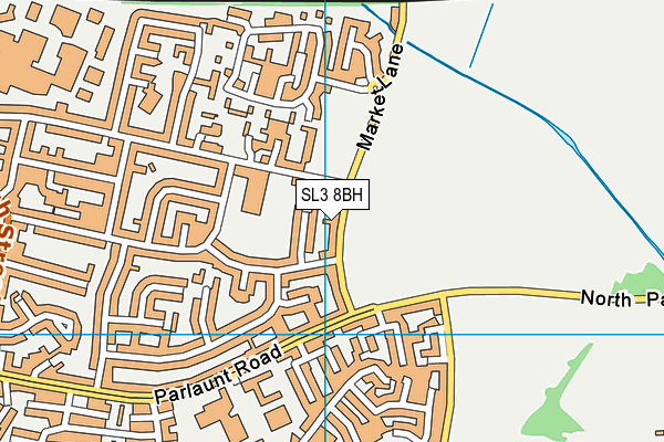 SL3 8BH map - OS VectorMap District (Ordnance Survey)
