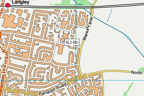 SL3 8BJ map - OS VectorMap District (Ordnance Survey)