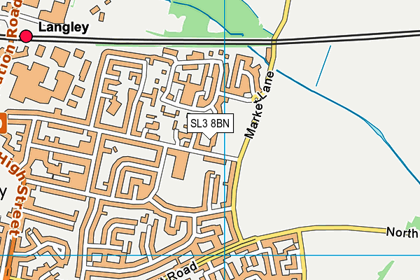 SL3 8BN map - OS VectorMap District (Ordnance Survey)