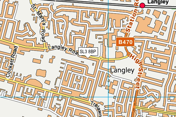 SL3 8BP map - OS VectorMap District (Ordnance Survey)