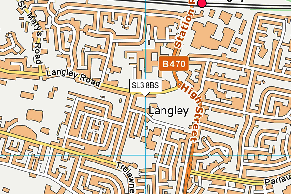 SL3 8BS map - OS VectorMap District (Ordnance Survey)