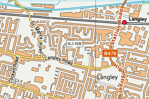SL3 8DB map - OS VectorMap District (Ordnance Survey)