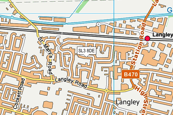 SL3 8DE map - OS VectorMap District (Ordnance Survey)
