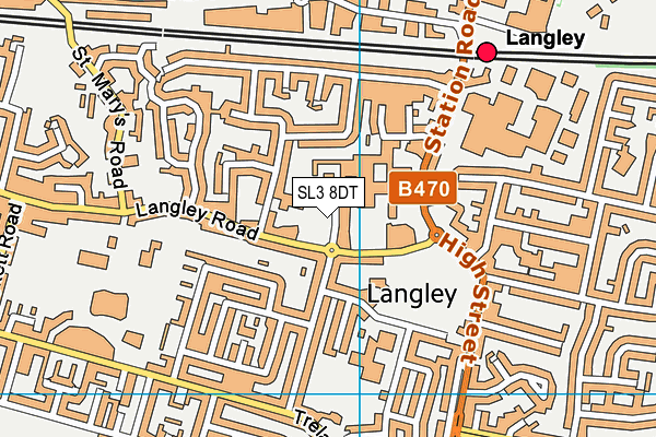 SL3 8DT map - OS VectorMap District (Ordnance Survey)