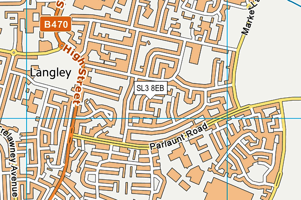 SL3 8EB map - OS VectorMap District (Ordnance Survey)