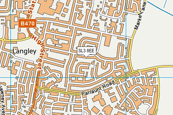 SL3 8EE map - OS VectorMap District (Ordnance Survey)
