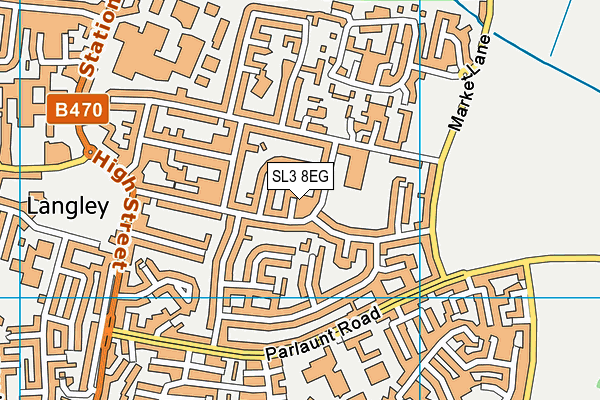 SL3 8EG map - OS VectorMap District (Ordnance Survey)