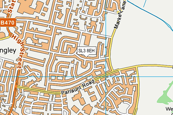 SL3 8EH map - OS VectorMap District (Ordnance Survey)