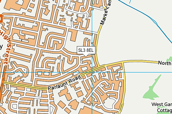 SL3 8EL map - OS VectorMap District (Ordnance Survey)