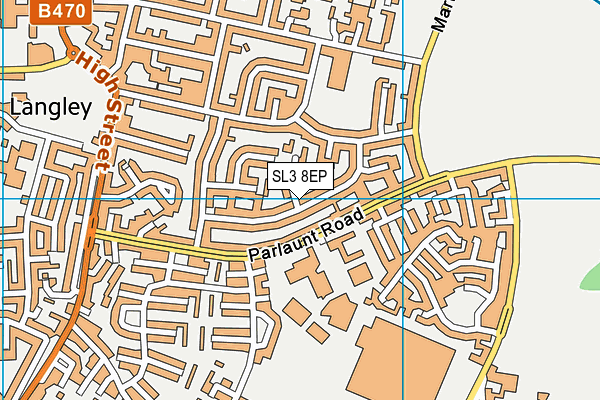 SL3 8EP map - OS VectorMap District (Ordnance Survey)