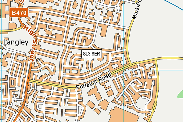 SL3 8ER map - OS VectorMap District (Ordnance Survey)