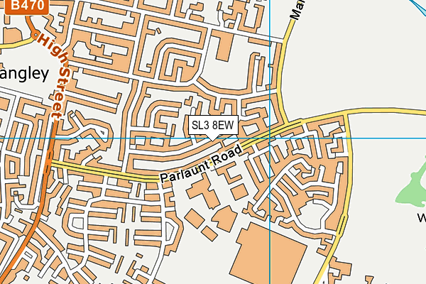 SL3 8EW map - OS VectorMap District (Ordnance Survey)