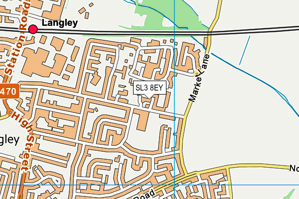 SL3 8EY map - OS VectorMap District (Ordnance Survey)
