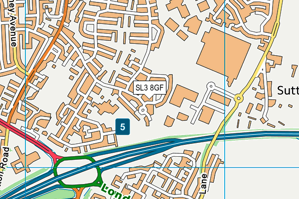 SL3 8GF map - OS VectorMap District (Ordnance Survey)