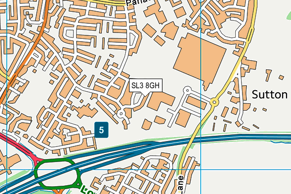 SL3 8GH map - OS VectorMap District (Ordnance Survey)