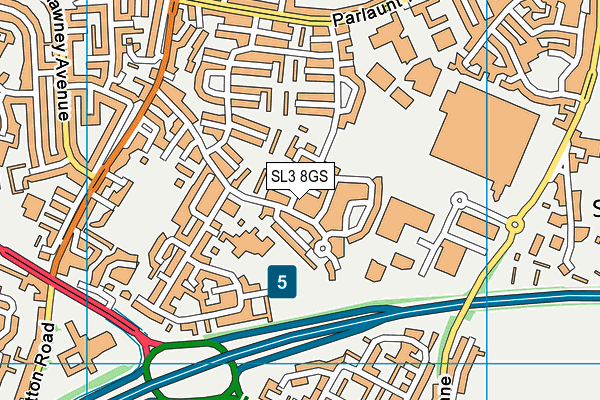 SL3 8GS map - OS VectorMap District (Ordnance Survey)