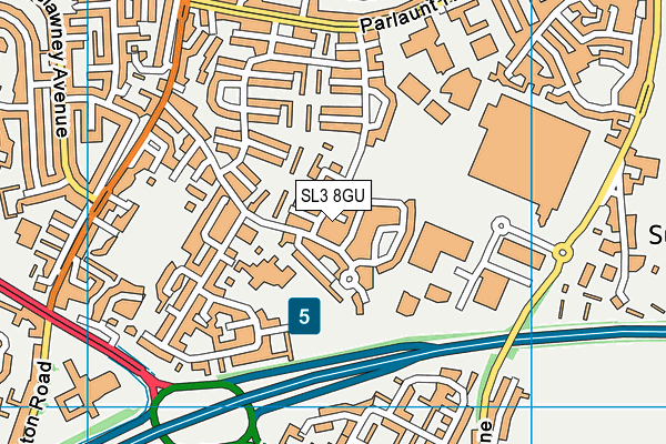 SL3 8GU map - OS VectorMap District (Ordnance Survey)