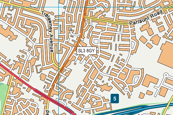 SL3 8GY map - OS VectorMap District (Ordnance Survey)