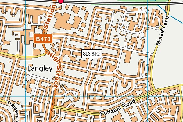 SL3 8JQ map - OS VectorMap District (Ordnance Survey)