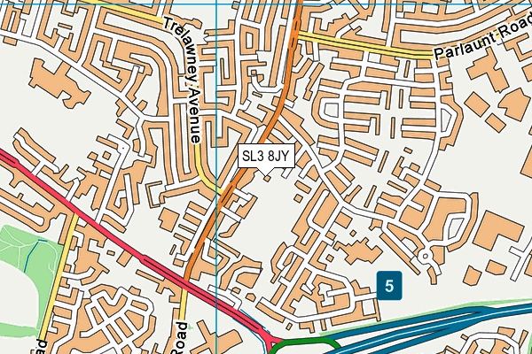 SL3 8JY map - OS VectorMap District (Ordnance Survey)