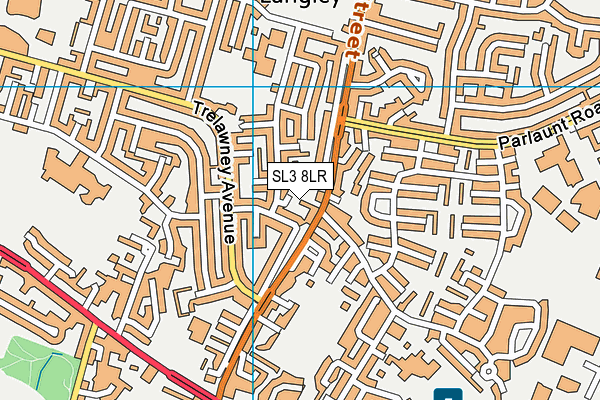 SL3 8LR map - OS VectorMap District (Ordnance Survey)