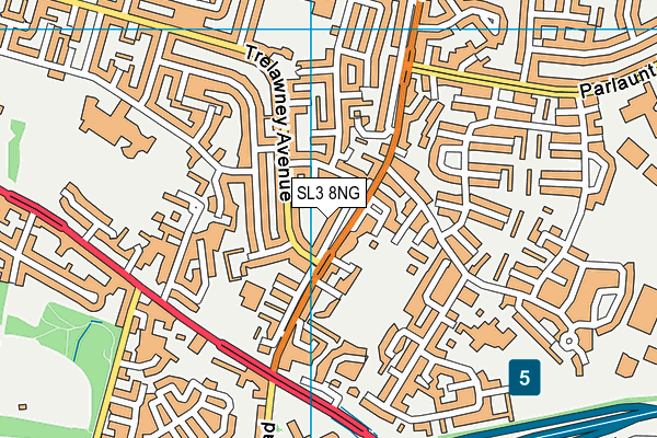 SL3 8NG map - OS VectorMap District (Ordnance Survey)