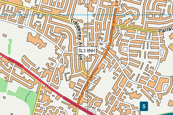 SL3 8NH map - OS VectorMap District (Ordnance Survey)