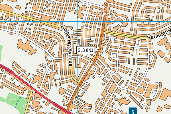 SL3 8NJ map - OS VectorMap District (Ordnance Survey)
