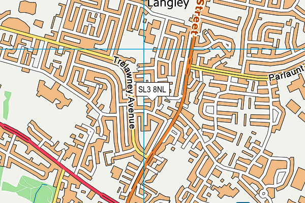 SL3 8NL map - OS VectorMap District (Ordnance Survey)