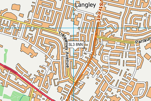 SL3 8NN map - OS VectorMap District (Ordnance Survey)