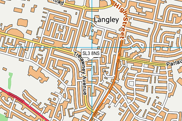 SL3 8NS map - OS VectorMap District (Ordnance Survey)