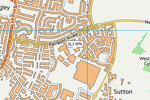 SL3 8PN map - OS VectorMap District (Ordnance Survey)